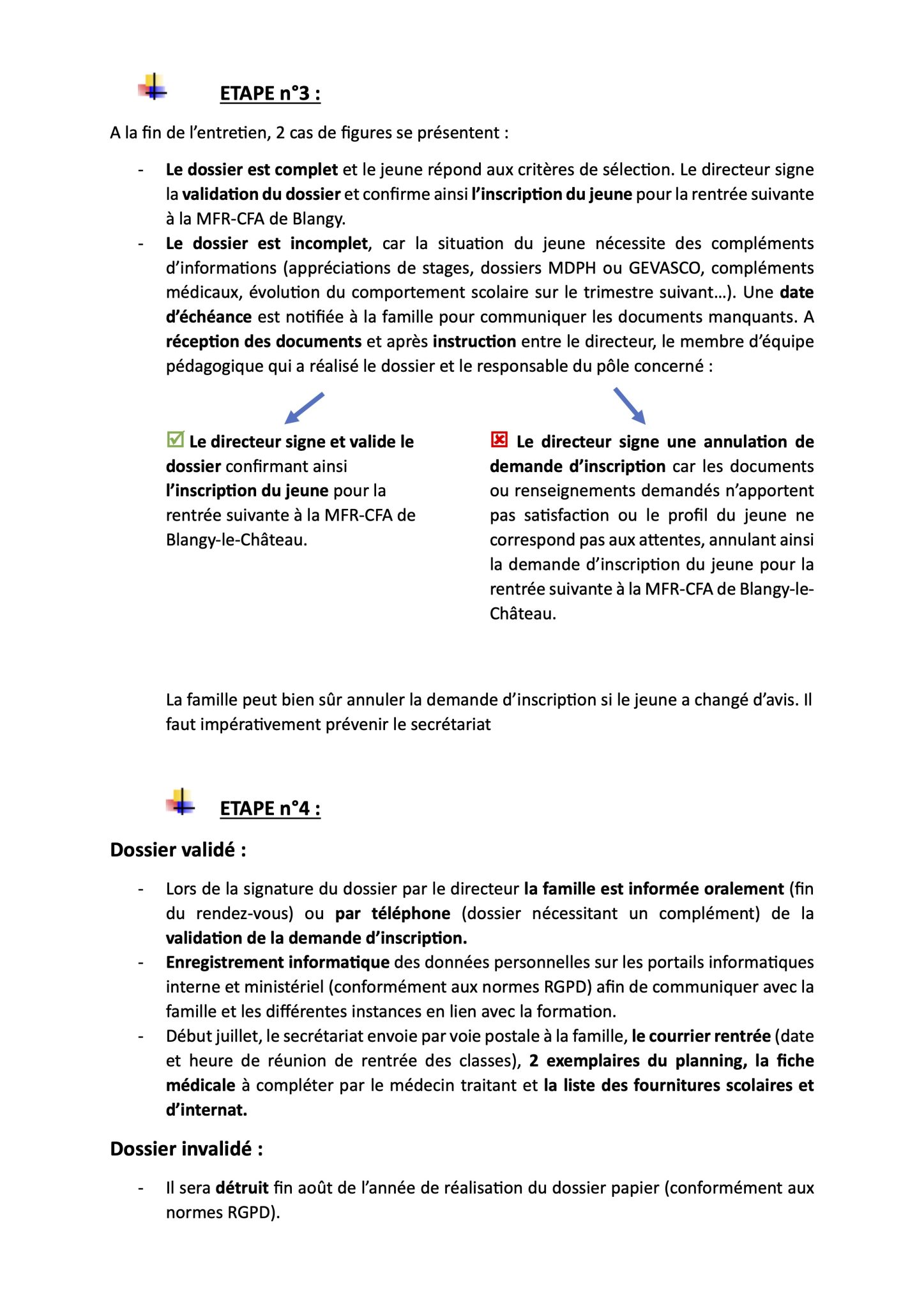 Tarifs Et Proc Dure Dinscription Mfr Cfa Blangy Le Ch Teau